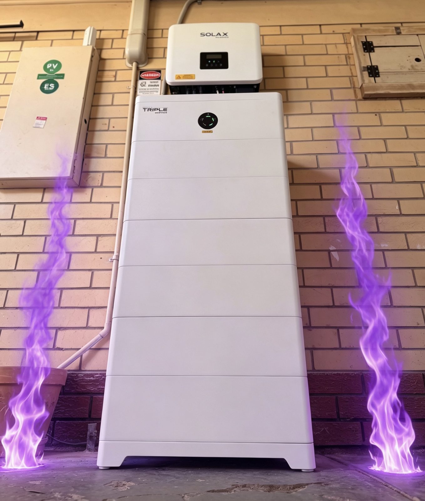Solax Offgrid battery stack